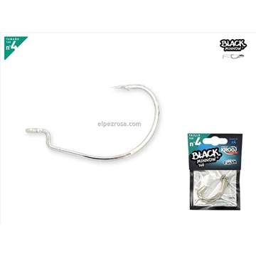 Black Minnow 140 (nº4) - 4 Anzuelos Krog Premium by VMC - Imagen 1