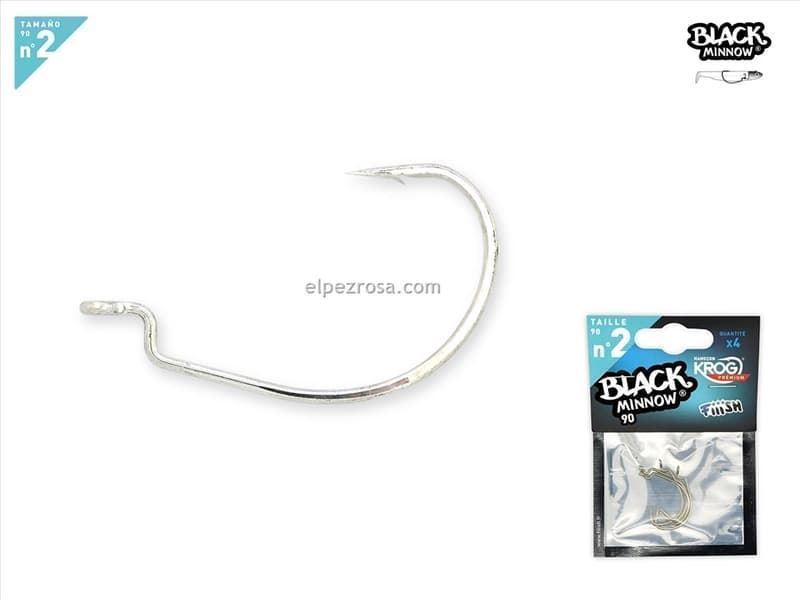 Black Minnow 90 (nº2) - 4 hook Krog Premium VMC - Imagen 1