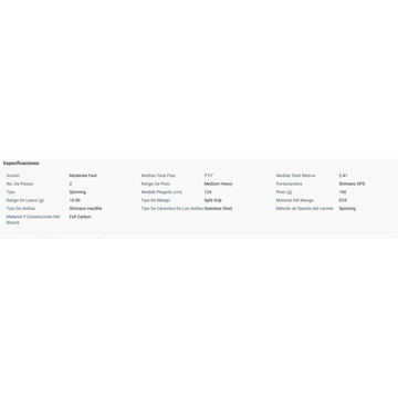 Caña Vengeance DX Spin Sea Bass 2,41m 10-50g 2pc - Imagen 2