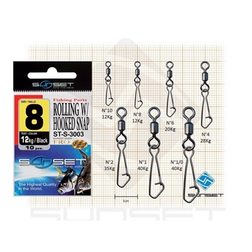 Emerillón Rolling W/Hooked Snap ST-S-3003 - Imagen 1