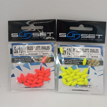 PERLAS FLOTANTES OVALADAS FLUO DE SUNSET - Imagen 1