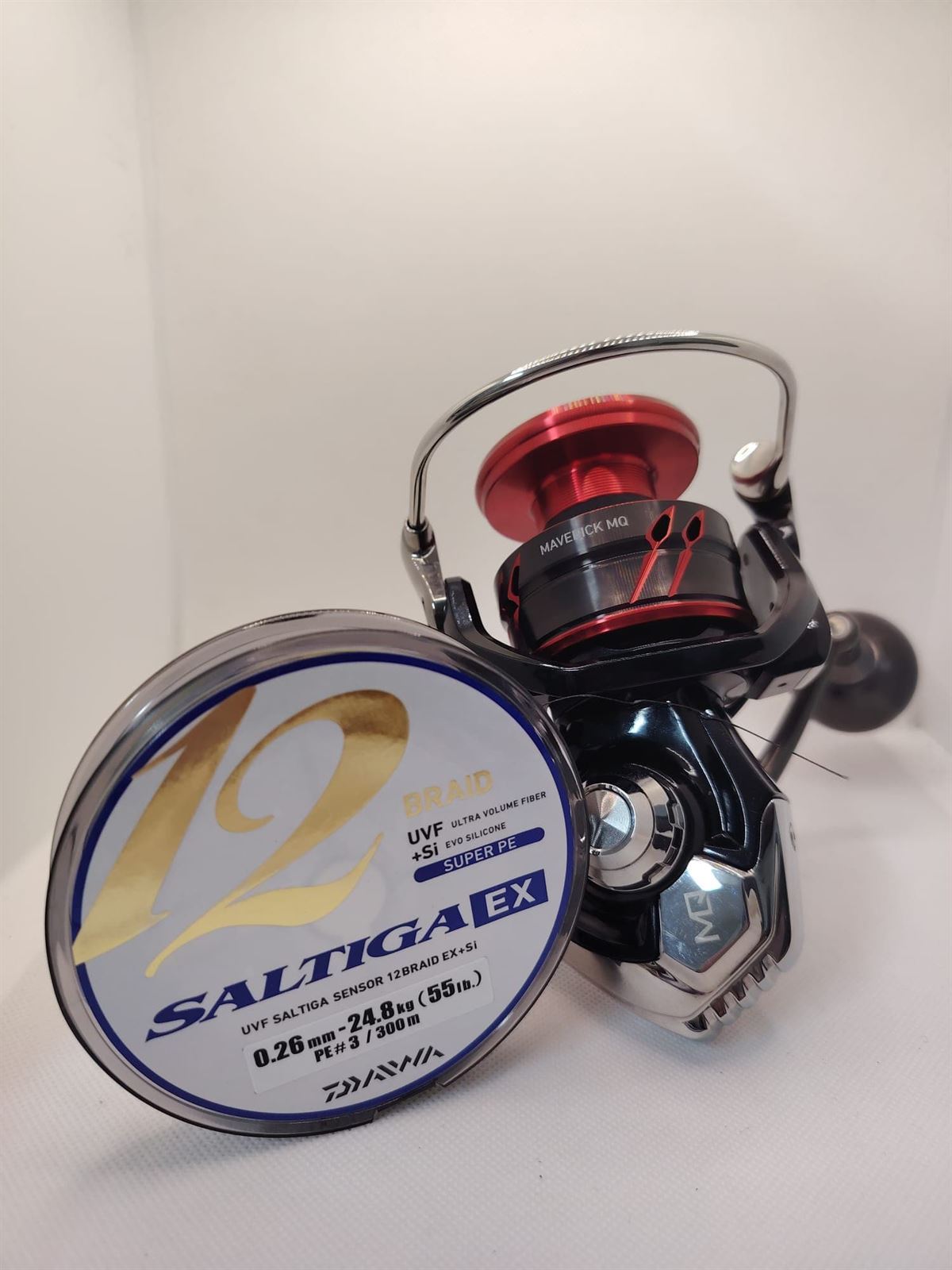 SET CARRETE MAVERICK MQ 8000 XH+TRENZADO 12BRAID 0.26MM - Imagen 1